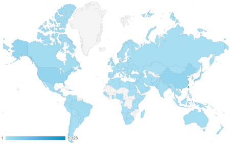 近三個月共有 146 個國家訪客