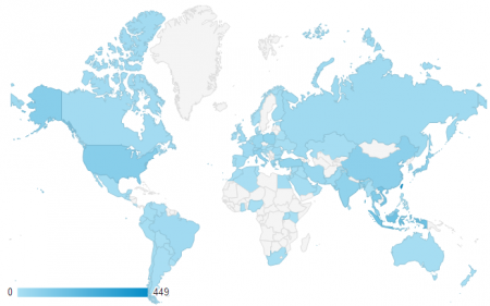 近三个月共有89 个国家访客