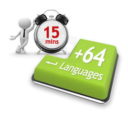 透過翻譯神童的多國語系翻譯服務可以立即擁有超過64種多國語系的網站