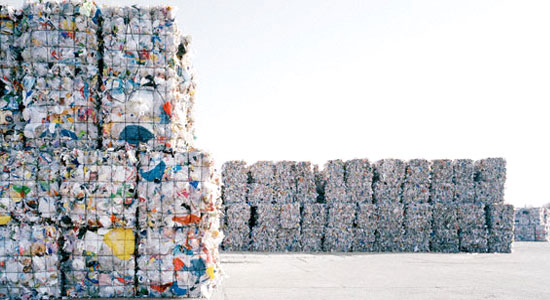 Compacted recycling bales