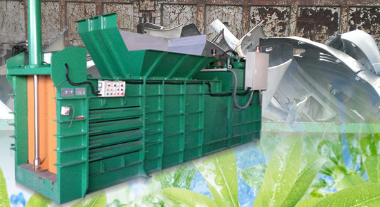Large object recycling baler for Car bumpers and electronics products