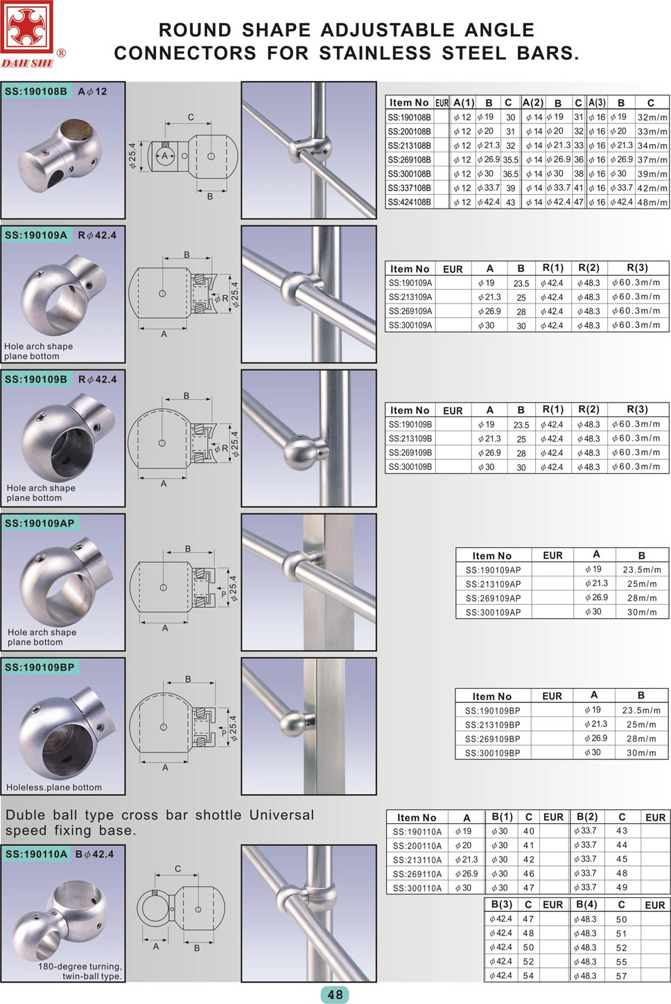 Stair Handrail Fittings Catalog - Page 48 | Dah Shi Metal Industrial Co.,  Ltd.