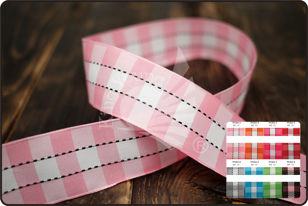 Checkered & Stitched Ribbon