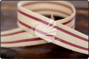 有機棉條紋織帶 - 仿麻條紋織帶 (K919)
