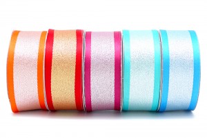 雙面緞面織帶結合蔥紗造型 - 織帶 (K1512)