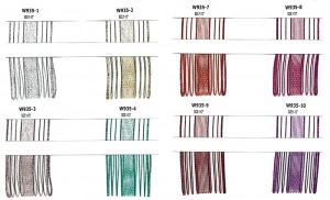 蔥紗直條紋織帶 - 鐵絲邊織帶 (W935)