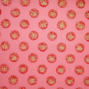 Glitter Polka Dots Organza Fabric - Glitter Polka Dots Organza Fabric
