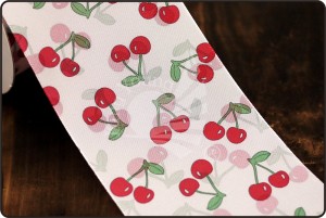 70mm Cherry Print Ribbon - 70mm Cherry Print Ribbon