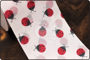 70mm Ladybug Print Ribbon - 70mm Ladybug Print Ribbon