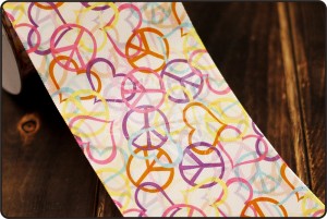 70mm Love & Peace Print Ribbon - 70mm Love & Peace Print Ribbon