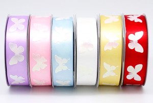 Iridescent White Butterfly Ribbon