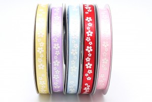 虹彩小花印刷緞帶 - 小花印刷緞帶 (PR3933)