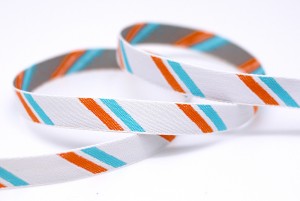 Bicolored Stripe Jacquard Ribbon - Bicolored Stripe Jacquard Ribbon