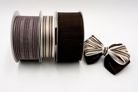 Brown Tone Woven Ribbon Set