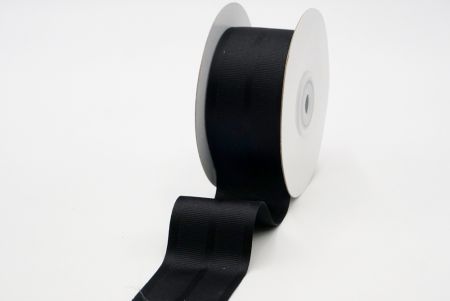 black grosgrain woven ribbon