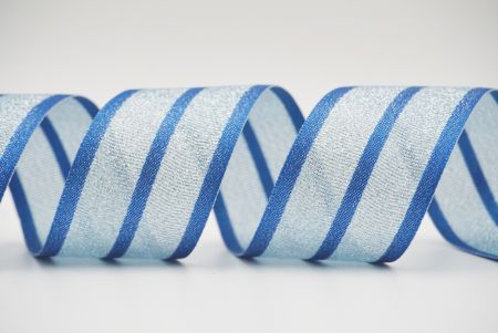 blue metallic grosgrain/satin ribbon