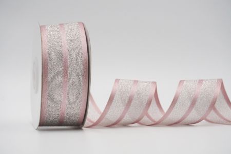 dark pink metallic grosgrain/satin ribbon