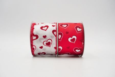 Triple Hearts Ribbon - Valentine's hearts love ribbons