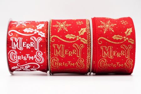 Merry Christmas Style Wired Ribbon - Merry Christmas Style Wired Ribbon