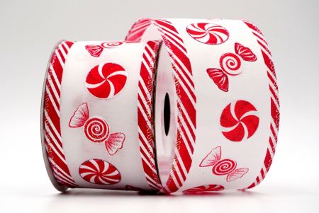 Candy tunnel ribbon_red/white
