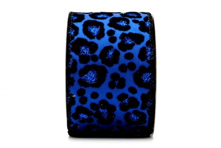 Velvet/Glitter Leopard Prints Ribbon_KF6595-4-53