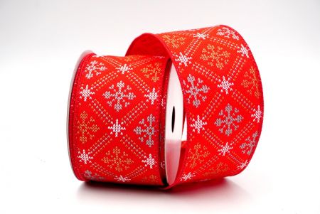Snowflakes Designs Knitting Style Ribbon_KF7003GC-7-7