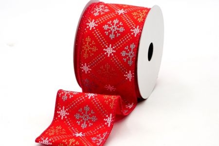 Snowflakes Designs Knitting Style Ribbon_KF7003GC-7-7