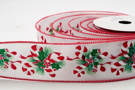 White Satin Spruces and Candy Canes Ribbon_KF7005GC-1-7