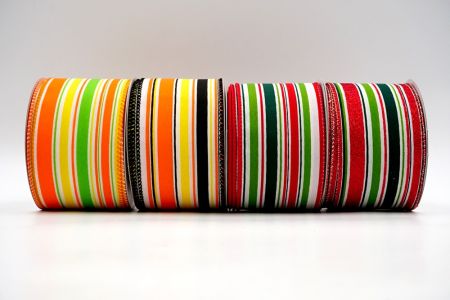 Színes-pop Stripes Ribbon - Négy színű csíkos szalag_KF7135.KF7136