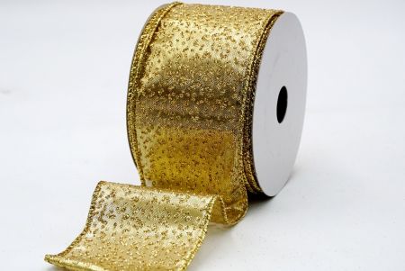 Gold Metallic Dots Ribbon_KF7234G-13