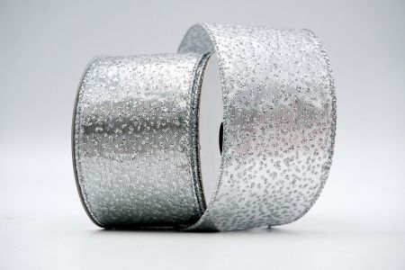 Silver Metallic Dots Ribbon_KF7234G-1