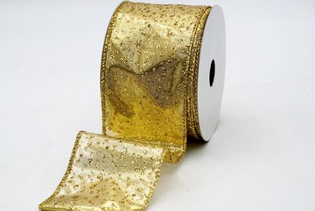 Gold Metallic Shimmer Glitter Ribbon_KF7250G-13
