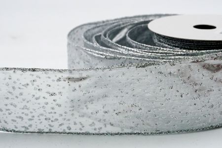 Silver Metallic Shimmer Glitter Ribbon_KF7250G-1
