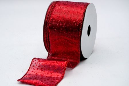 Red Metallic Shimmer Glitter Ribbon_KF7250GR-7R