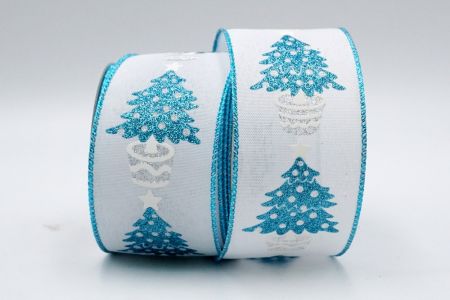 White Potted Christmas Tree Ribbon_KF7411GT-1