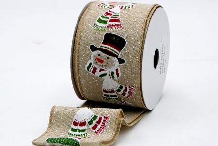 Natural Snowman with Warm Wears Ribbon_KF7430GC-13-183