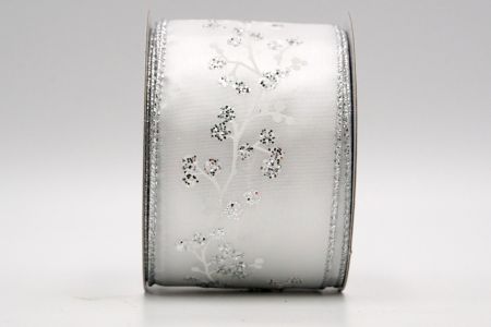 Silver Glitter Seeds Winter Ribbon_KF7457G-1