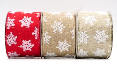 Dotted Snowflake Wired Ribbon - Dotted Snowflake Wired Ribbon