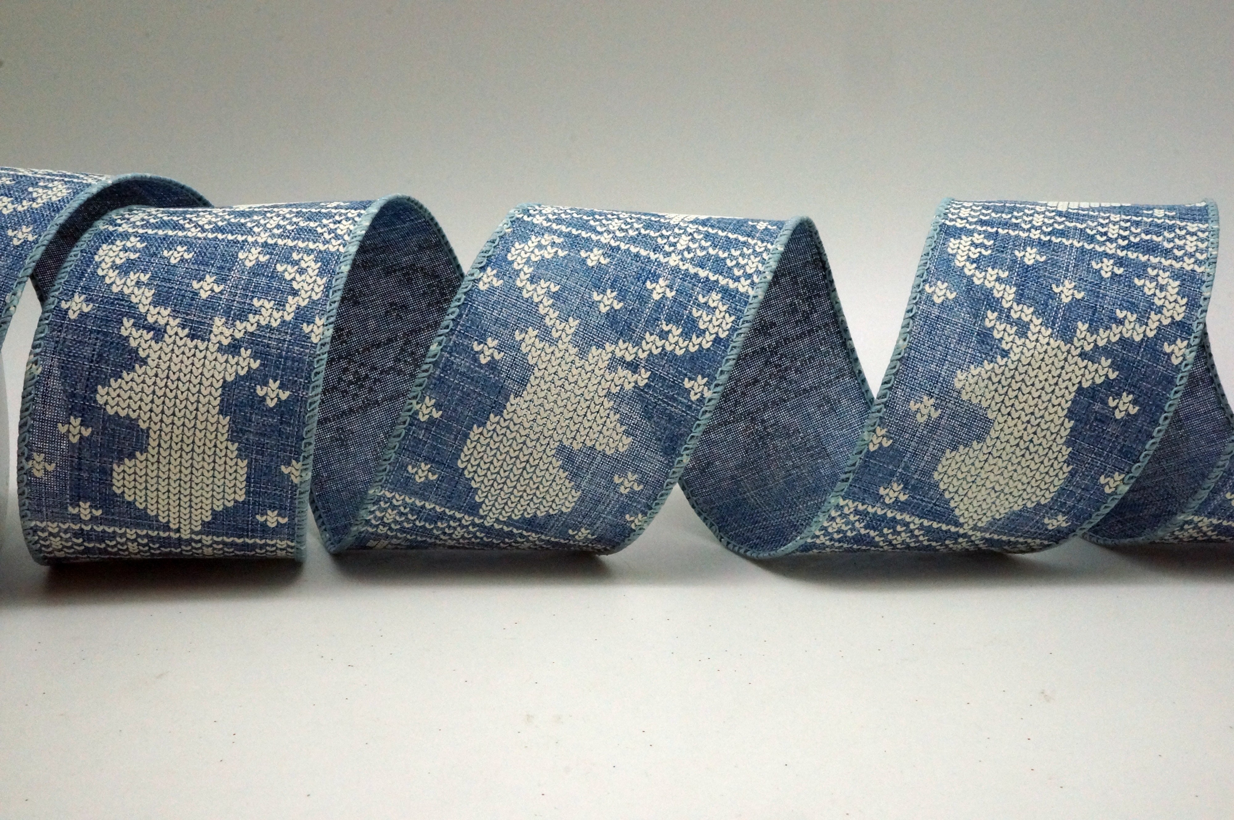 Professional CrossStitch Reindeer Head Ribbon Manufacturer KING YOUNG