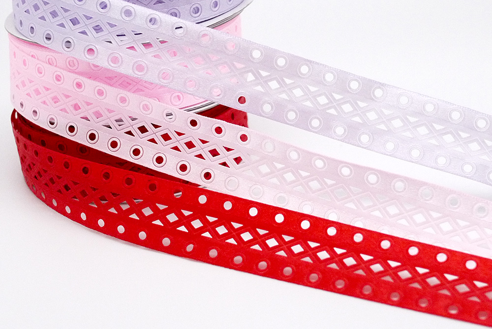 Geometric Diecut Ribbon Supply With Texture, Luster And Color