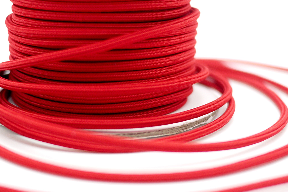 Red Elastic Cord Supply With Texture, Luster And Color Selections From