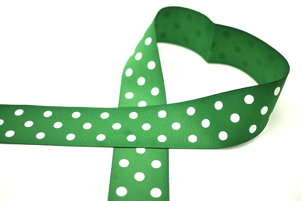 Polka Dots Wide Grosgrain Ribbon Supply With Texture Luster And Color Selections From Taiwan 2272