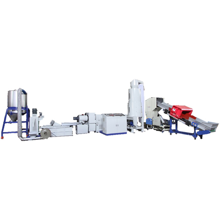Side Feeding Type Plastic Recycling Machine With Die Face Cutting