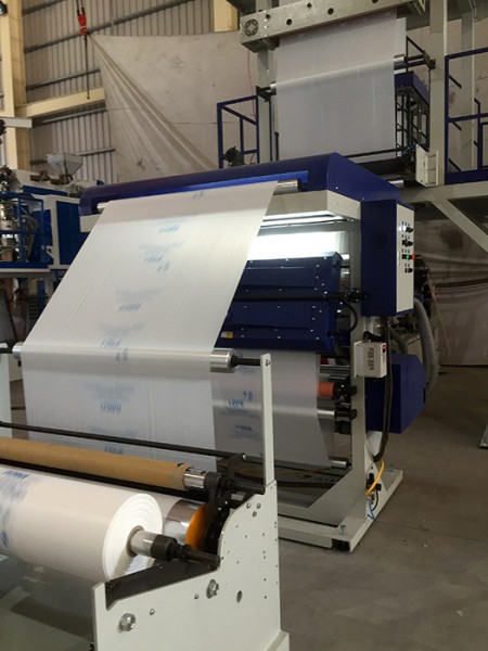 Máquina de impresión Conectar conmáquina de película soplada