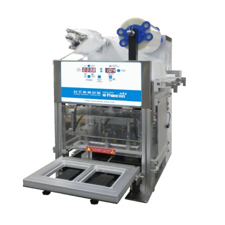 Automatic tray sealing machine (Air-compressor) - Air-compressor Tray Sealer-Sealing Machine