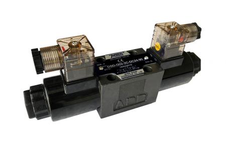 Válvula de controle direcional operada por solenóide 4/3 e 4/2 D03 / NG6 / CETOP3 - DSD-G02 Válvula de Controle Direcional Operada por Solenóide, Conexão Tipo DIN.