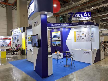 كشك Seven Ocean Hydraulics في TFPE 2020 ، TaiNEX 2.
