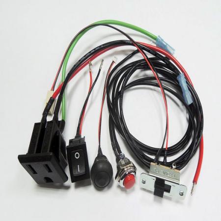 Mazo de cables del interruptor y toma de corriente - Alimentación, mazo de cables del zócalo IEC