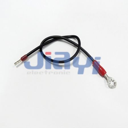 Wire Harness with Toothed Lock Ring Tongue Terminal