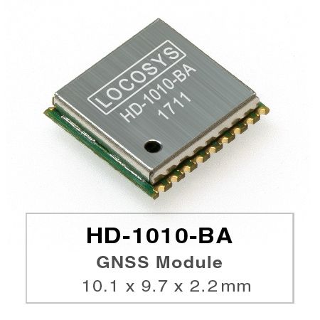 HD-1010-BA GNSS 模組 - HD-1010-BA為獨立GNSS模組，使用CEC HED的HD8020 GNSS芯片以整合其額外的LNA和SAW濾波器。